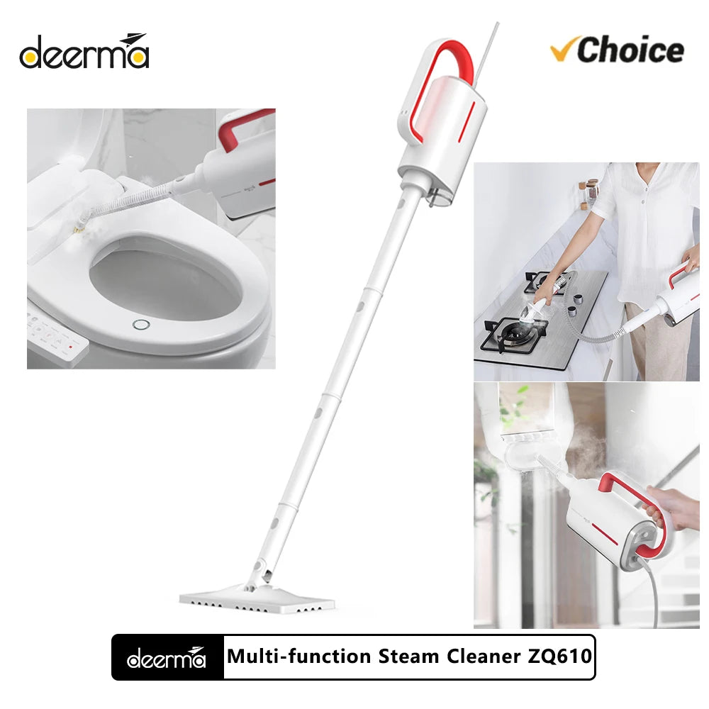 New Original Deerma DEM-ZQ610 Steam Mopping Machine Multifunction Household Cleaning mop Aspirador 5 Attachments Mold 220V 1300W