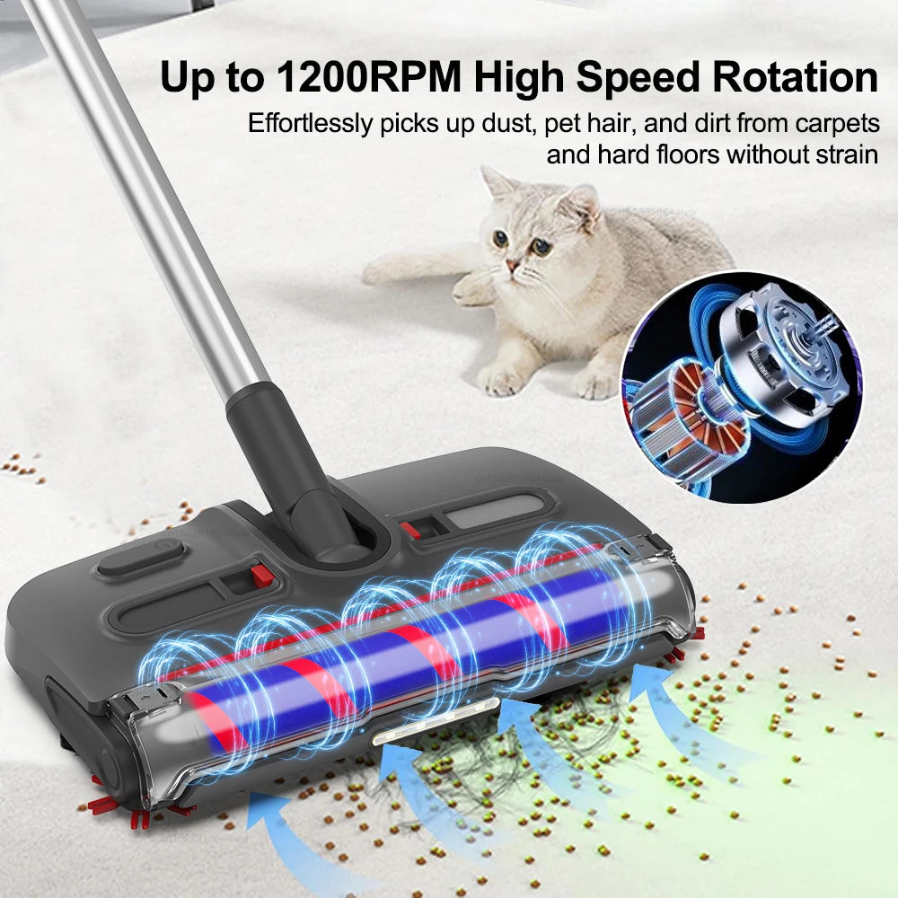 Wireless Mop Cleaner Electric Rotating Floor Sweeper Handheld Edge-cleaning Floor Cleaning Machine With LED Headlight